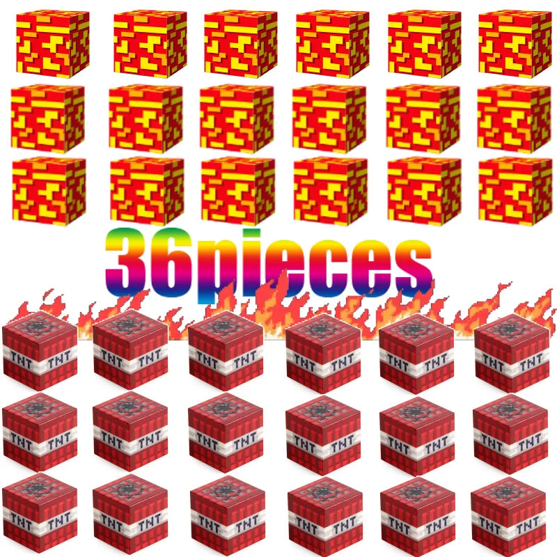 Magnetic Building Blocks Mine World Magnet Cube for Stacking Construction Set Educate Sensory Toys Kids Boys Girls Ages 3+ DIY