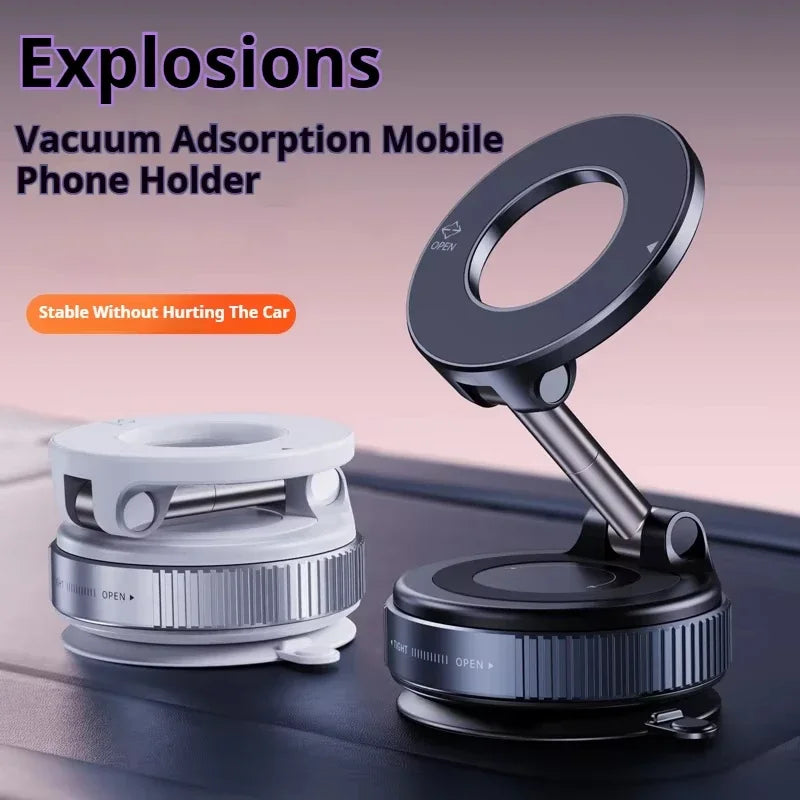 Universal MagSafe Car Holder – Magnetic Suction Phone Mount with 360° Rotation & Foldable Arm for Perfect Viewing Angle