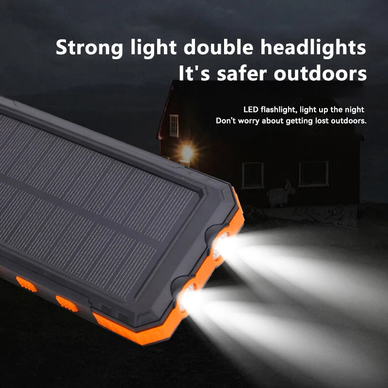 200000Mah Solar Power Bank Large PD120W Capacity Portable Charger Fast Charging for Iphone Samsun Huawei Emergency Power 2025
