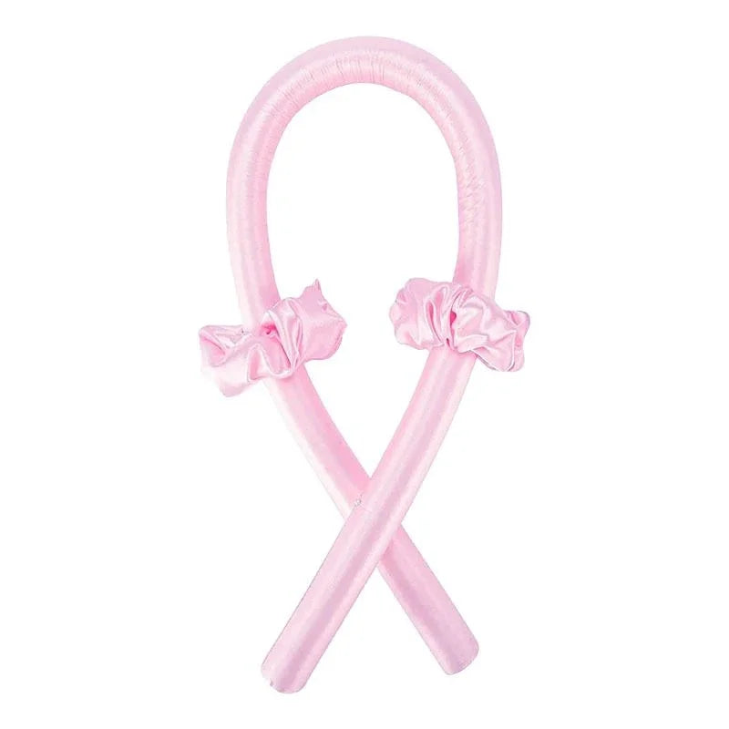 Overnight Heatless Curling Set – Soft Silk Ribbon Hair Rollers with Headband Cap for Natural, Damage-Free Curls