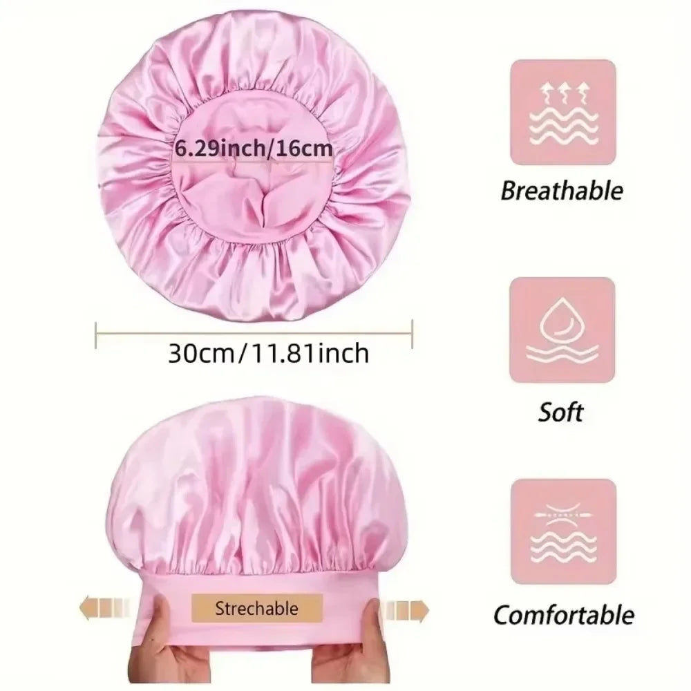 Overnight Heatless Curling Set – Soft Silk Ribbon Hair Rollers with Headband Cap for Natural, Damage-Free Curls
