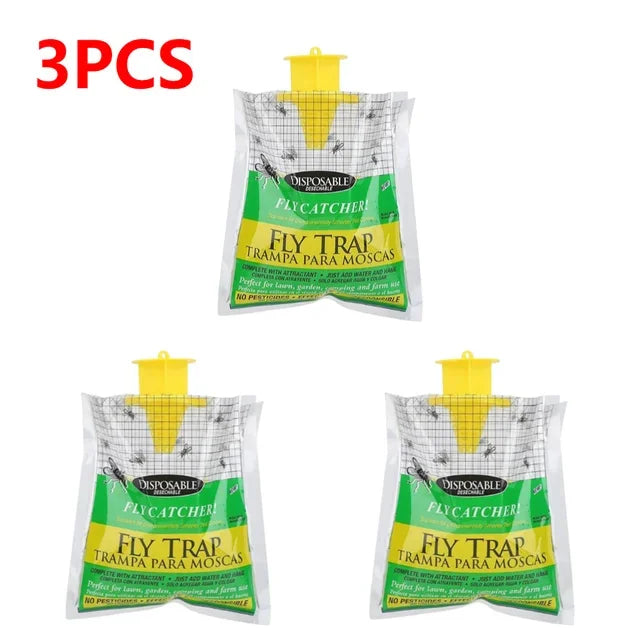 Catcher Bag Hanging Flies Flytrap Fly Traps Pack Water-Soluble Disposable Non-Toxic Harmless for Household Garden Supplies