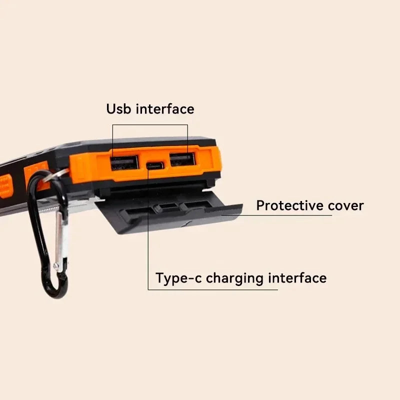200000Mah Solar Power Bank Large PD120W Capacity Portable Charger Fast Charging for Iphone Samsun Huawei Emergency Power 2025