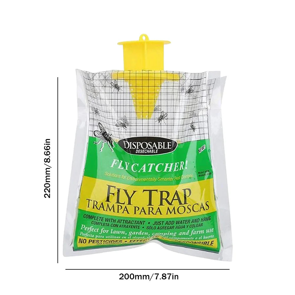Catcher Bag Hanging Flies Flytrap Fly Traps Pack Water-Soluble Disposable Non-Toxic Harmless for Household Garden Supplies