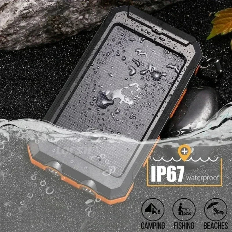 200000Mah Solar Power Bank Large PD120W Capacity Portable Charger Fast Charging for Iphone Samsun Huawei Emergency Power 2025