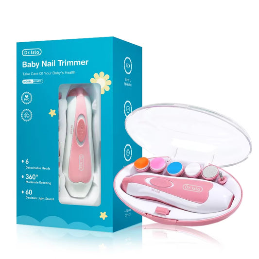 Electric Baby Nail Clipper LED Light Baby Nail Trimmer Baby Care Set 4-Speed Speed Adjustment with Low Noise