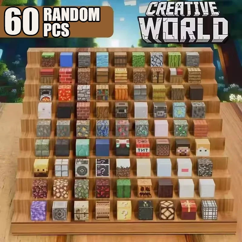 Magnetic Building Blocks Mine World Magnet Cube for Stacking Construction Set Educate Sensory Toys Kids Boys Girls Ages 3+ DIY