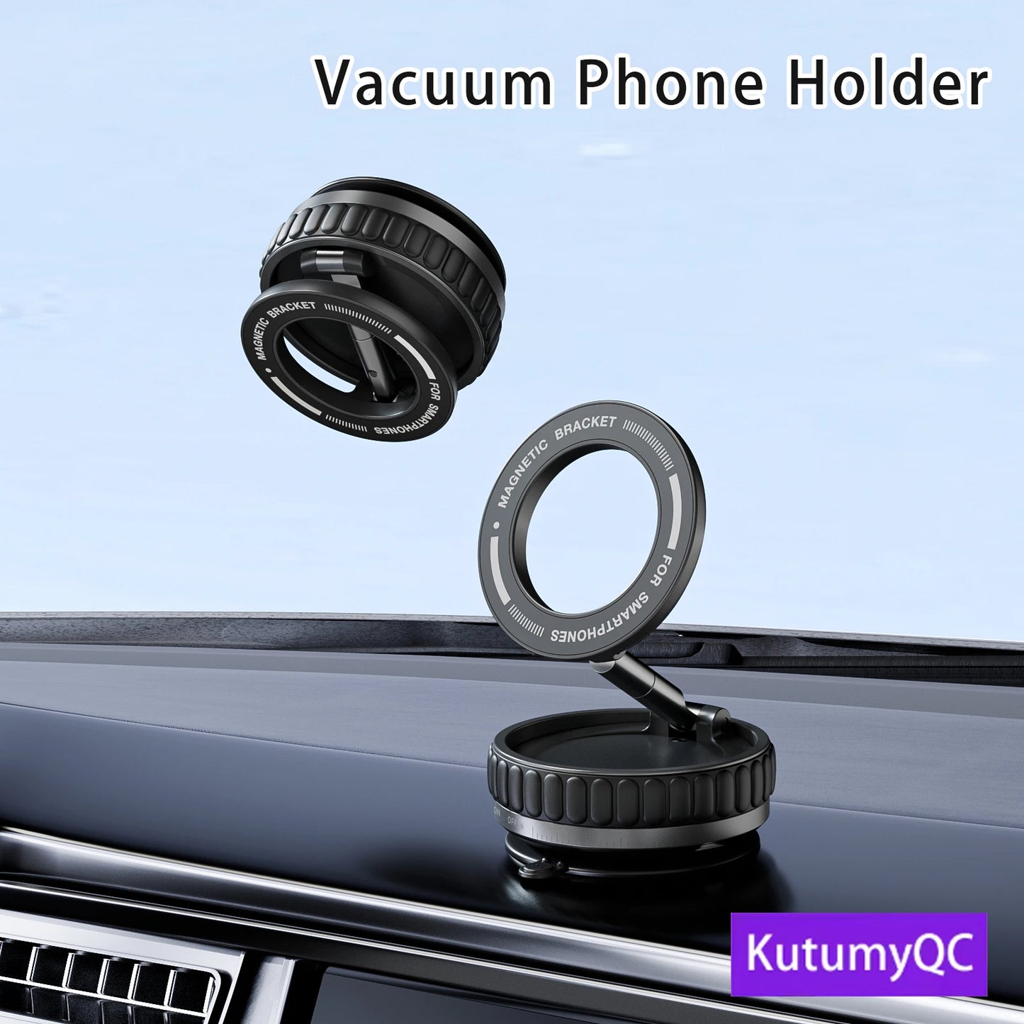 Universal MagSafe Car Holder – Magnetic Suction Phone Mount with 360° Rotation & Foldable Arm for Perfect Viewing Angle