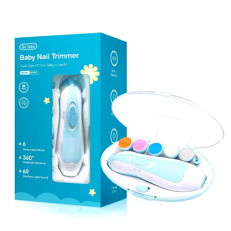 Electric Baby Nail Clipper LED Light Baby Nail Trimmer Baby Care Set 4-Speed Speed Adjustment with Low Noise